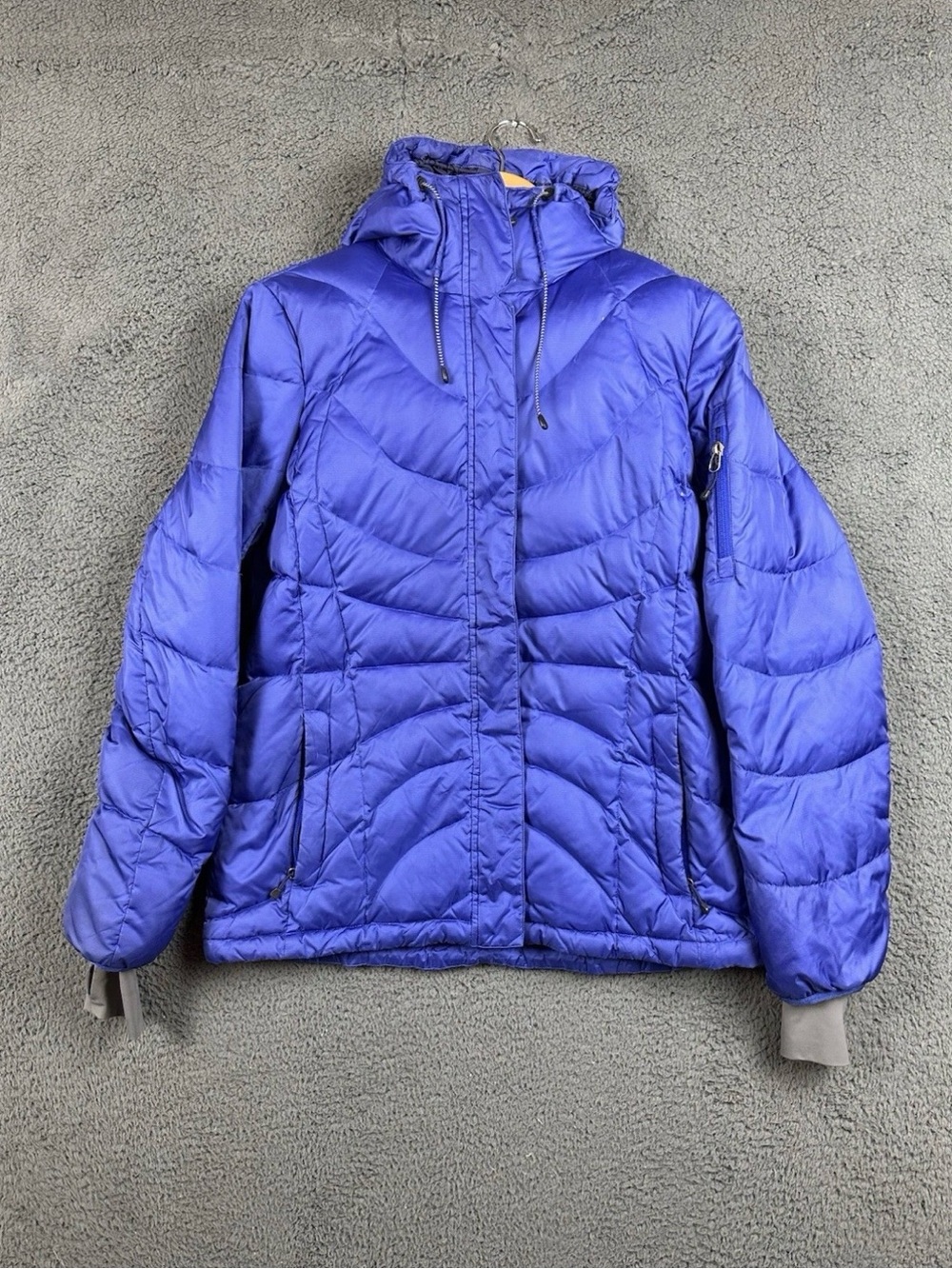 Women’s Lands’ End Blue/Purple Down Puffer Ski Jacket XS 2-4